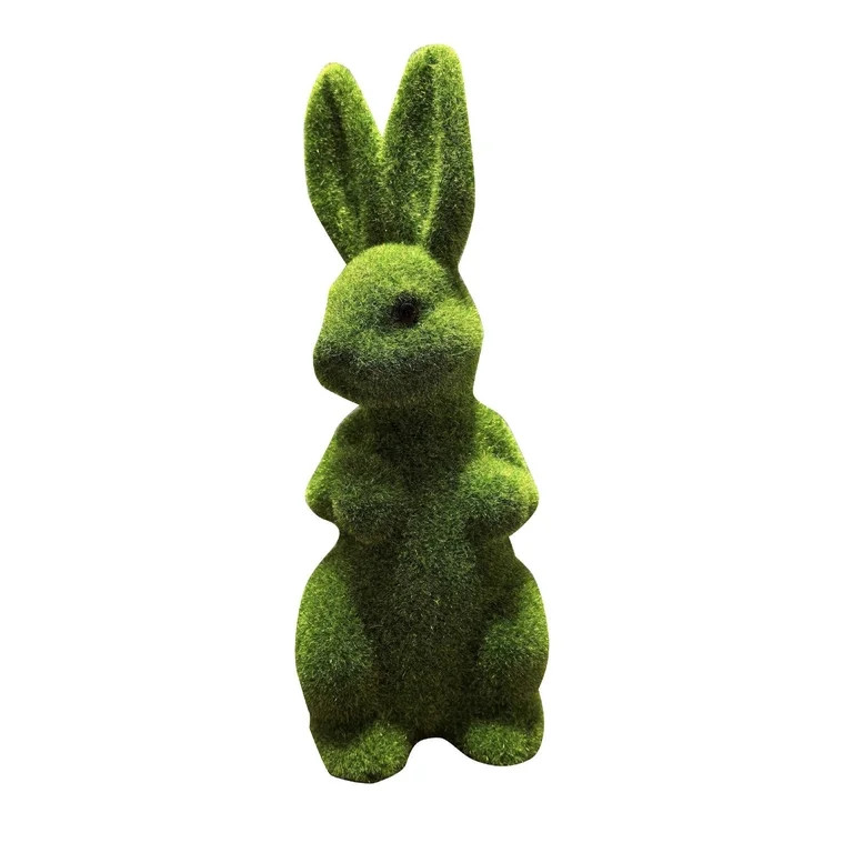 Orangide Easter Flocked Bunny Decor, Artificial Green Bunny Sculpture, Spring Garden Decoration H... | Walmart (US)