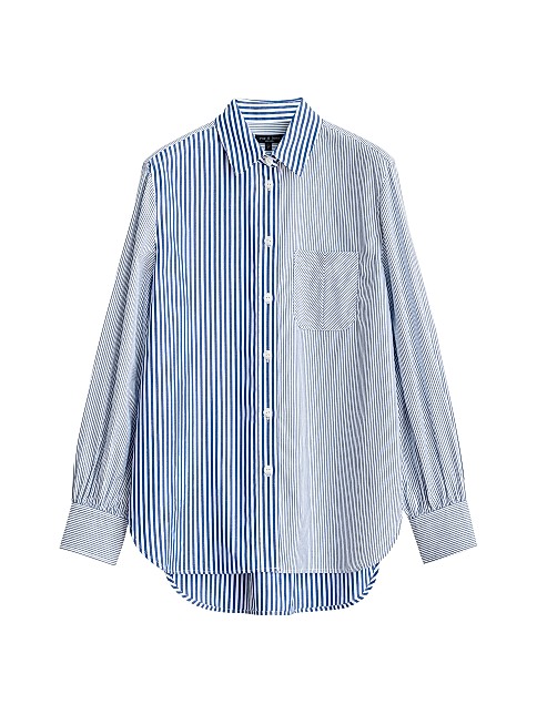 Maxine Multi-Striped Cotton Shirt | Saks Fifth Avenue