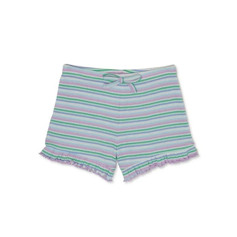 Garanimals Toddler Girl Stripe Ruffle Short, Sizes 18M-5T | Walmart (US)