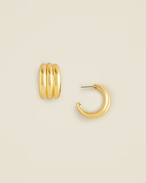Textured hoop earrings | J. Crew US