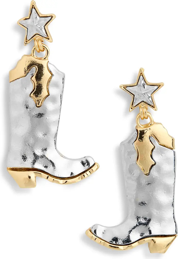 EYE CANDY LOS ANGELES Kara Cowboy Boot Drop Earrings | Nordstromrack | Nordstrom Rack