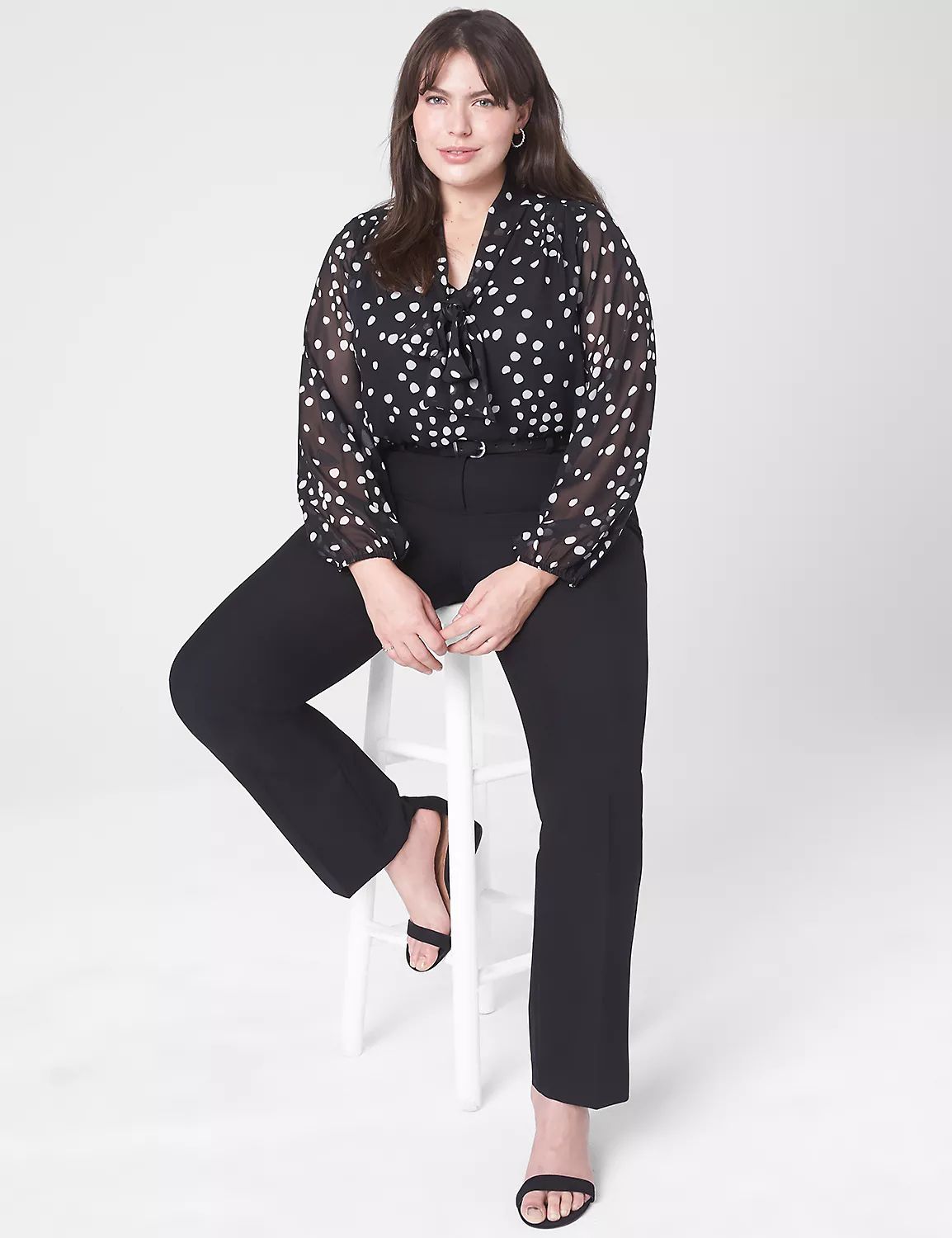 Classic Tie-Neck Popover Blouse | LaneBryant | Lane Bryant (US)