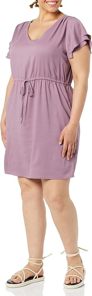 Goodthreads Women's Georgette Ruffle-Sleeve Mini Dress | Amazon (US)