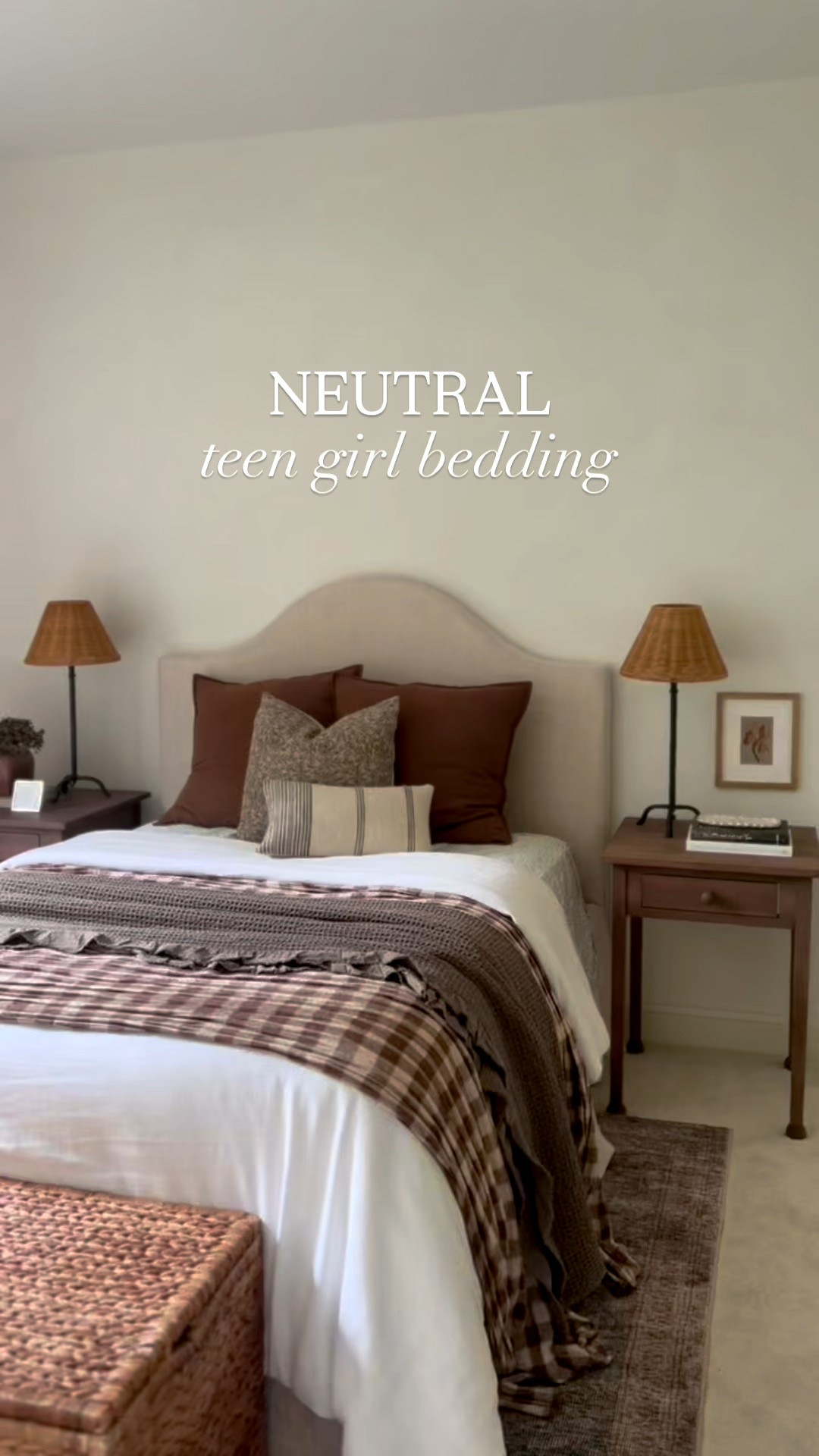 A neutral teen girl bedroom! 
This will be by far my favorite bedding combination ever. A room that will grow with her!

Home, home decor, home finds, home accents, area rug, neutral rug, Loloi Cloudpile, girls bedroom, bedroom inspo, gingham bedding, upholstered bed frame, diy nightstand, bedside table

#LTKHome #LTKKids #LTKSeasonal