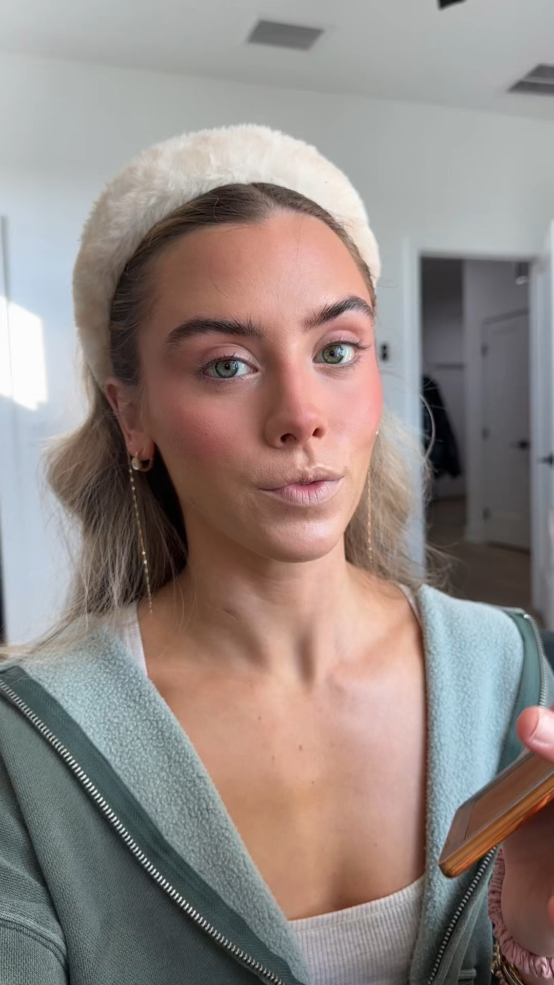 My eyeshadow is my Haus Labs powder bronzer shade Amber horizon medium. Then I layered the fire opal and rose quartz highlighters. @hauslabs This super-gliding highlighter has a blurring effect that instantly smooths skin. Its weightless, transfer-resistant formula features multidimensional pearls and reflective pigments that deliver pure radiance in a non-glittery glow. Clinically + dermatologist tested. Safe for eyes, face + body.

#LTKBeauty #LTKgrwm #LTKselfcare