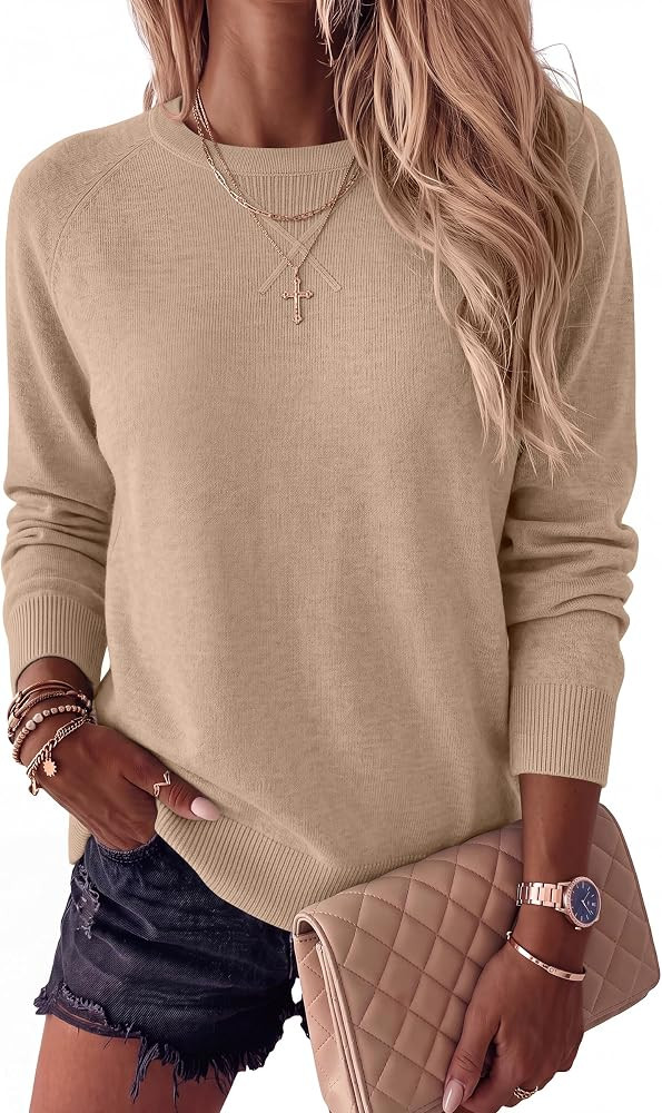 ANRABESS Sweater for Women Lightweight Knit Fall Pullover | Amazon (US)