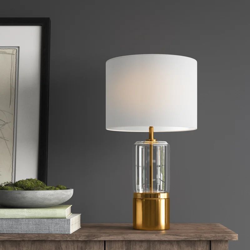 Alvaro 27.5" Gold/Clear Table Lamp | Wayfair North America