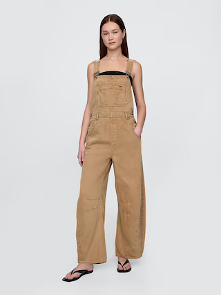 UltraSoft Denim Horseshoe Overalls | Gap (US)