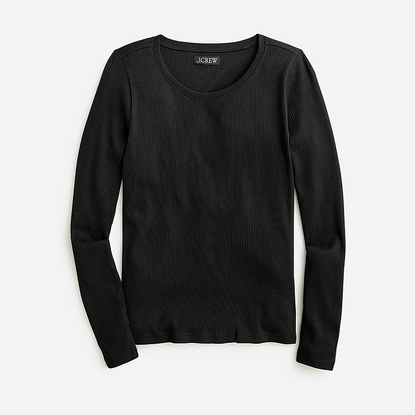 Long-sleeve crewneck T-shirt in vintage rib | J. Crew US