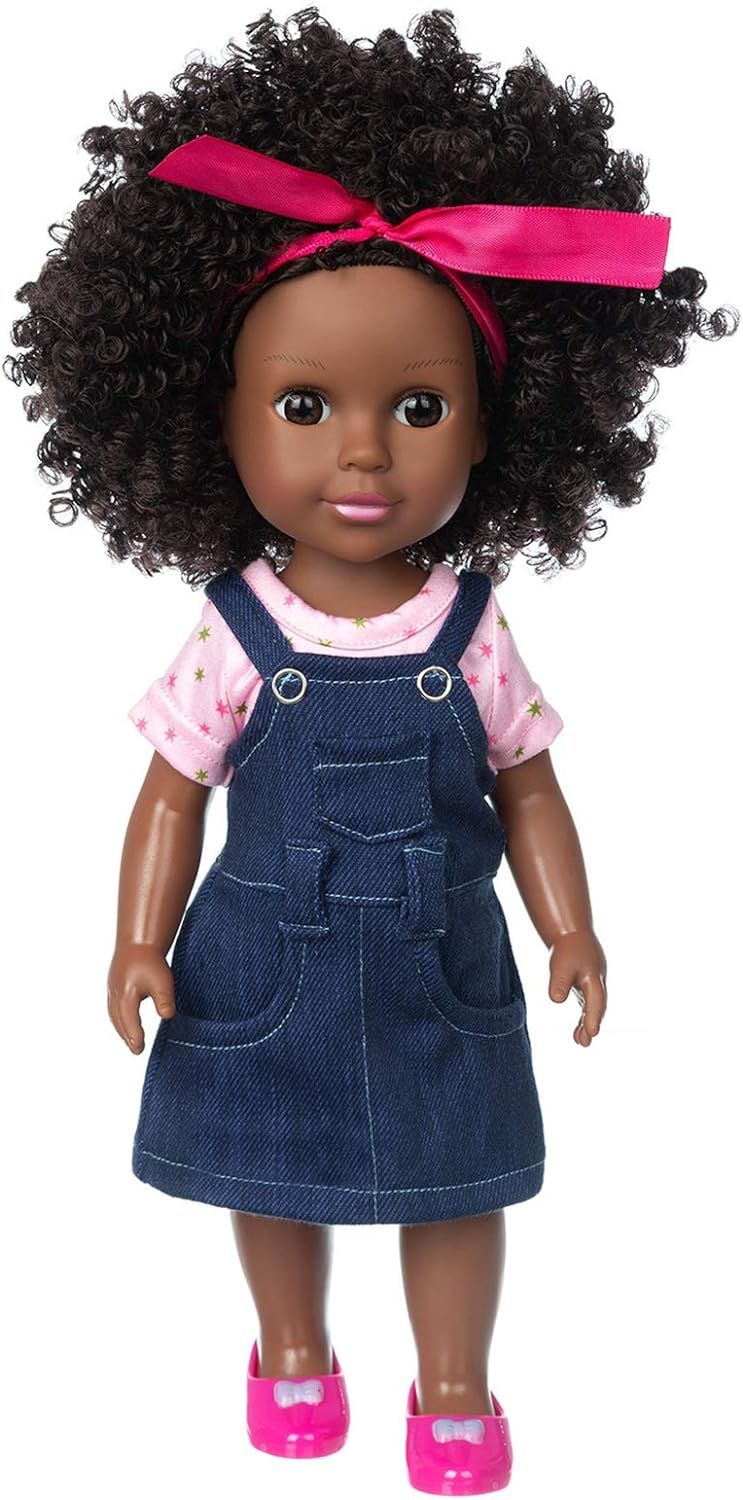 Ecore Fun Black Doll 14.5 Inch Baby Girl Doll and Clothes Set African Washable Realistic Silicone... | Amazon (US)