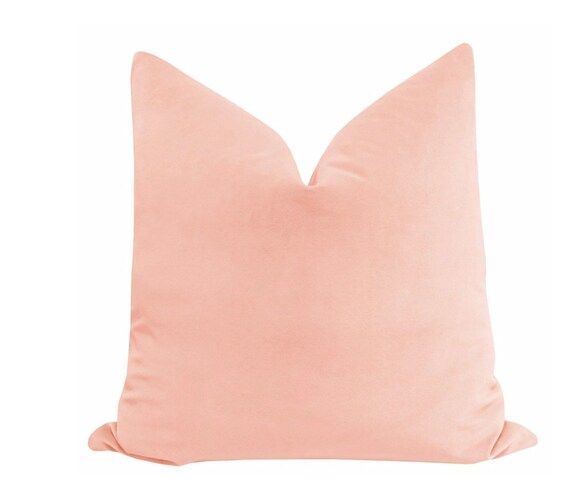 BACKORDER Signature Velvet // Pink Peony Pillow COVER ONLY | pink velvet | designer velvet | velv... | Etsy (US)