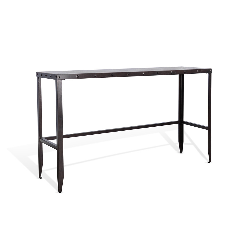 San Diego Wood and Metal Sofa Bar Table In Antique Brown | 1stopbedrooms