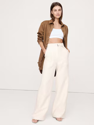 High-Rise Wide-Leg Studio Pant | Banana Republic (US)