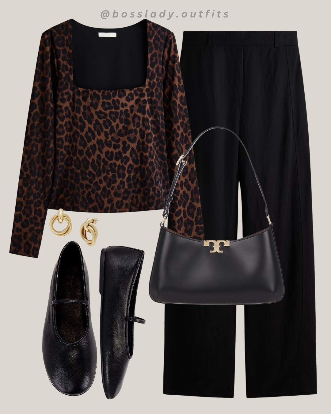 Leopard print, boardroom ready

Tags: leopard print top outfit, black wide leg trousers, fall office outfit, mary jane ballet flats, shoulder bag outfit, gold hoop earrings, animal print outfit idea, business casual fall outfit, black and brown outfit, work outfit inspo

#LTKstyletip #LTKshoes #LTKbag