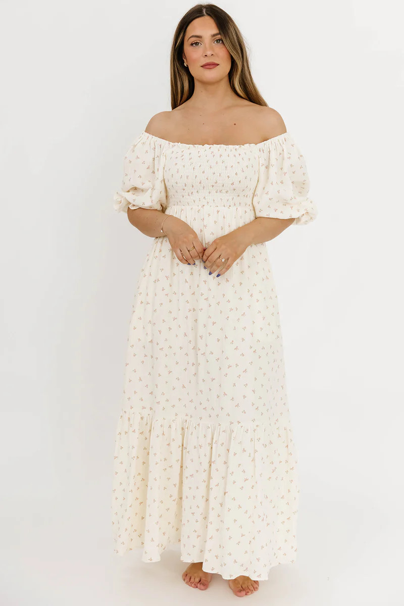 Livvy 100% Cotton Maxi Dress in Petite Pink Floral - Bump Friendly & I | Worth Collective