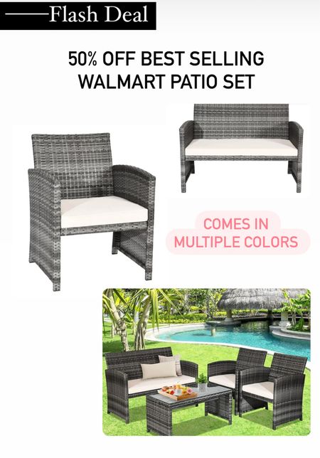 Walmart patio set 50% off. Outdoor furniture  

#LTKsalealert #LTKhome #LTKSeasonal