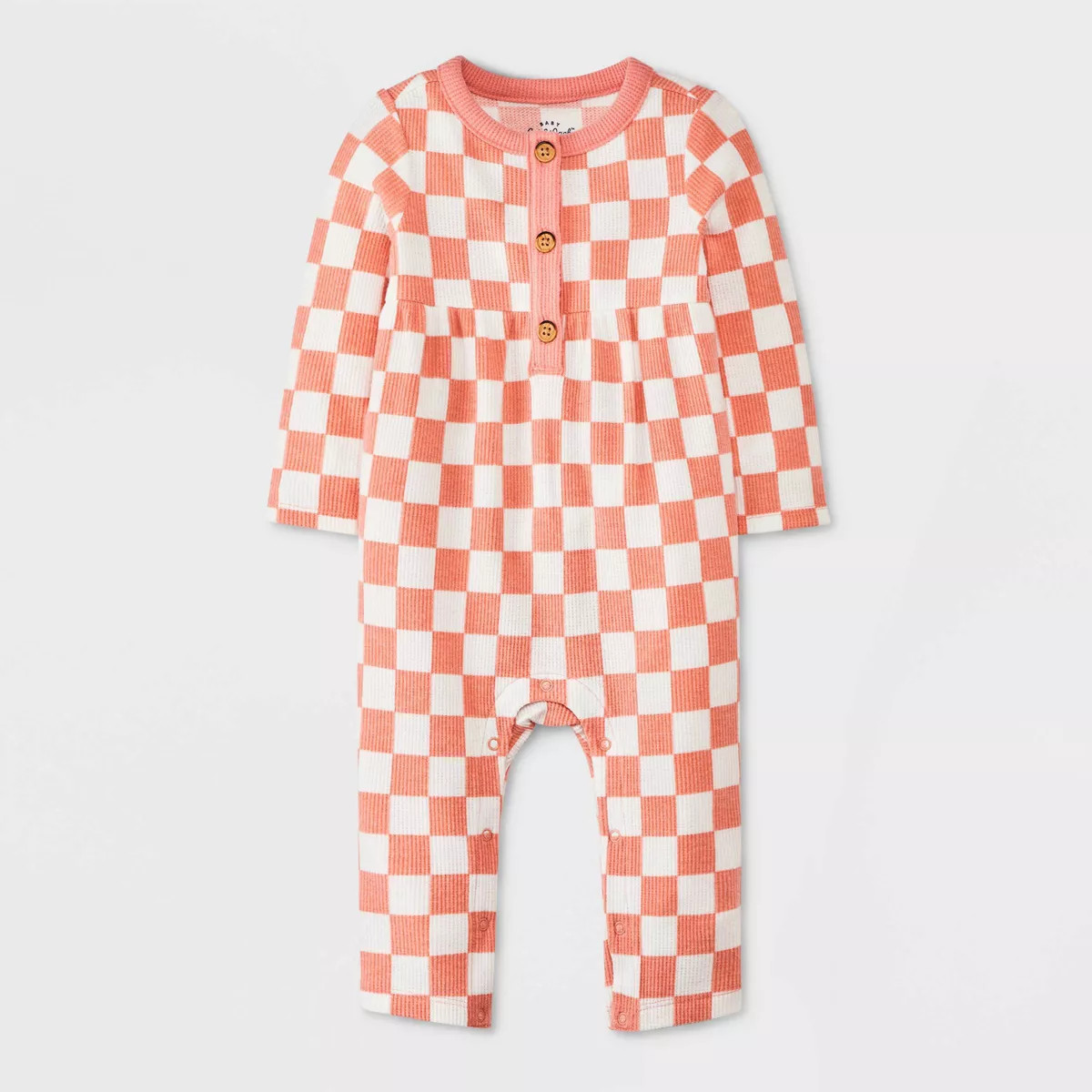 Baby Girls' Checkered Romper - Cat & Jack™ Pink | Target