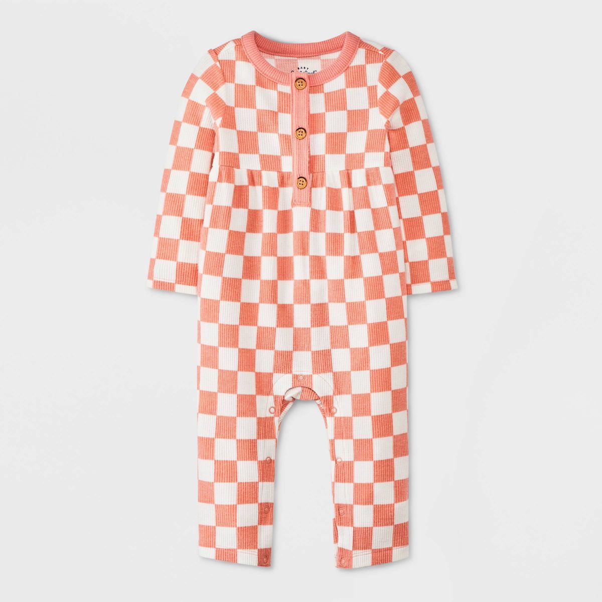 Baby Girls' Checkered Romper - Cat & Jack™ Pink | Target