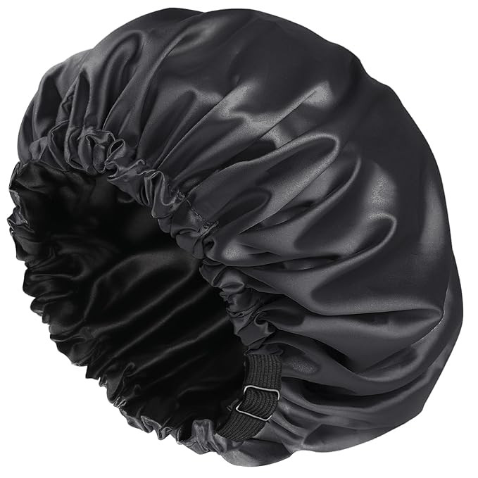Shower Caps, Silk Lined Shower Cap for Women,Reusable,Adjustable Size, Washable & Waterproof,Larg... | Amazon (US)