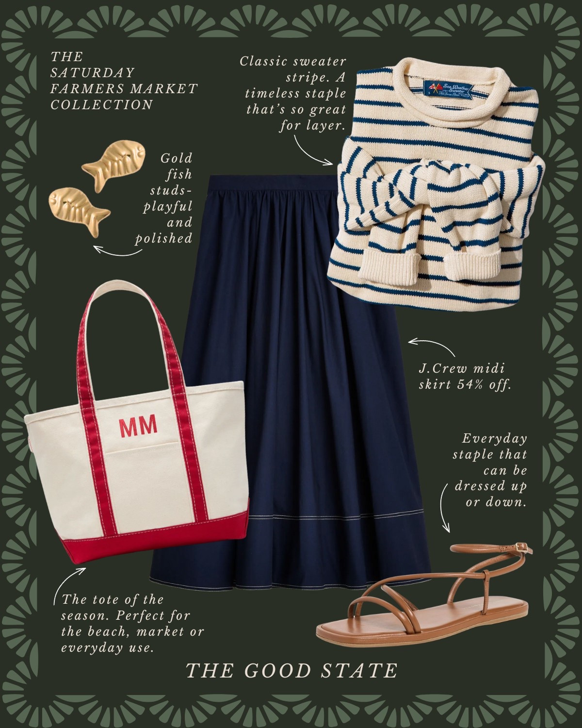 The Saturday Farmers Market Collection with an East Coast twist🍓🐟 Save up to 77%.
For all the Farmers Market girlies living their best life in the sunshine with a pastry and coffee in hand while carrying a tote of fresh produce on their shoulder. For the ones who love a pop of color, all things gingham and a scarf in their hair or around their neck.

Anthropologie , Anthro, Amazon, Quince, mini dress, maxi dress denim jacket, chore coat, earring, socks, beauty, sunglasses, spring outfit, spring fashion, tote bag, purse, woven purse, spring break, bandanna, scarf, quilted jacket, the good state, Lauren England, gola sneakers, clutch vacation outfit, hoop, earrings, American Eagle, target target fashion, target style sneakers, veja, mini dress, floral dress, wedding guest, dress, tuckernuck, vacation, outfit, ootd, summer outfit, summer fashion, outfit ideas, New England, nordstrom, summer sweater

#LTKFindsUnder50 #LTKStyleTip #LTKSaleAlert