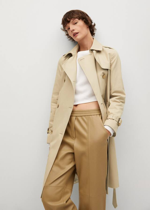 Belt cotton-blend trench | MANGO (US)