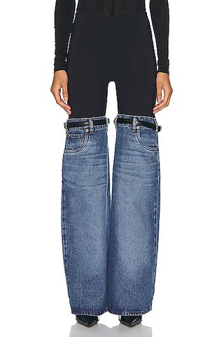 Coperni Denim Hybrid Flare Trouser in Denim-Light | FWRD 