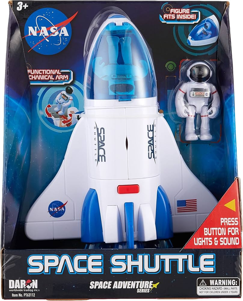 Daron NASA Space Adventure Series: Space Shuttle with Lights & Sounds & Figure, Approx 9" X 7" | Amazon (US)