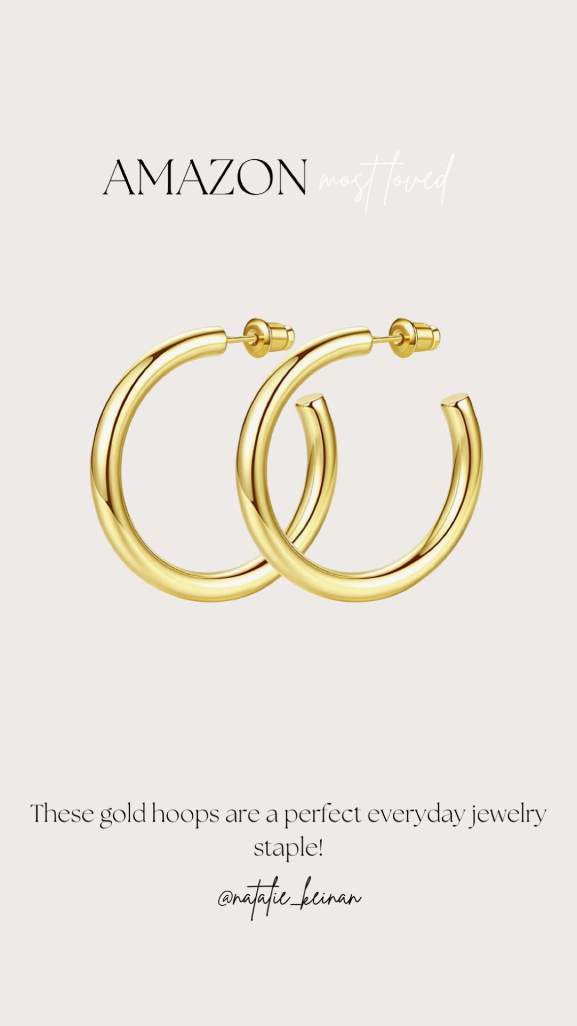 Simple gold hoops from Amazon! Amazon finds 



#LTKunder50 #LTKFind #LTKstyletip