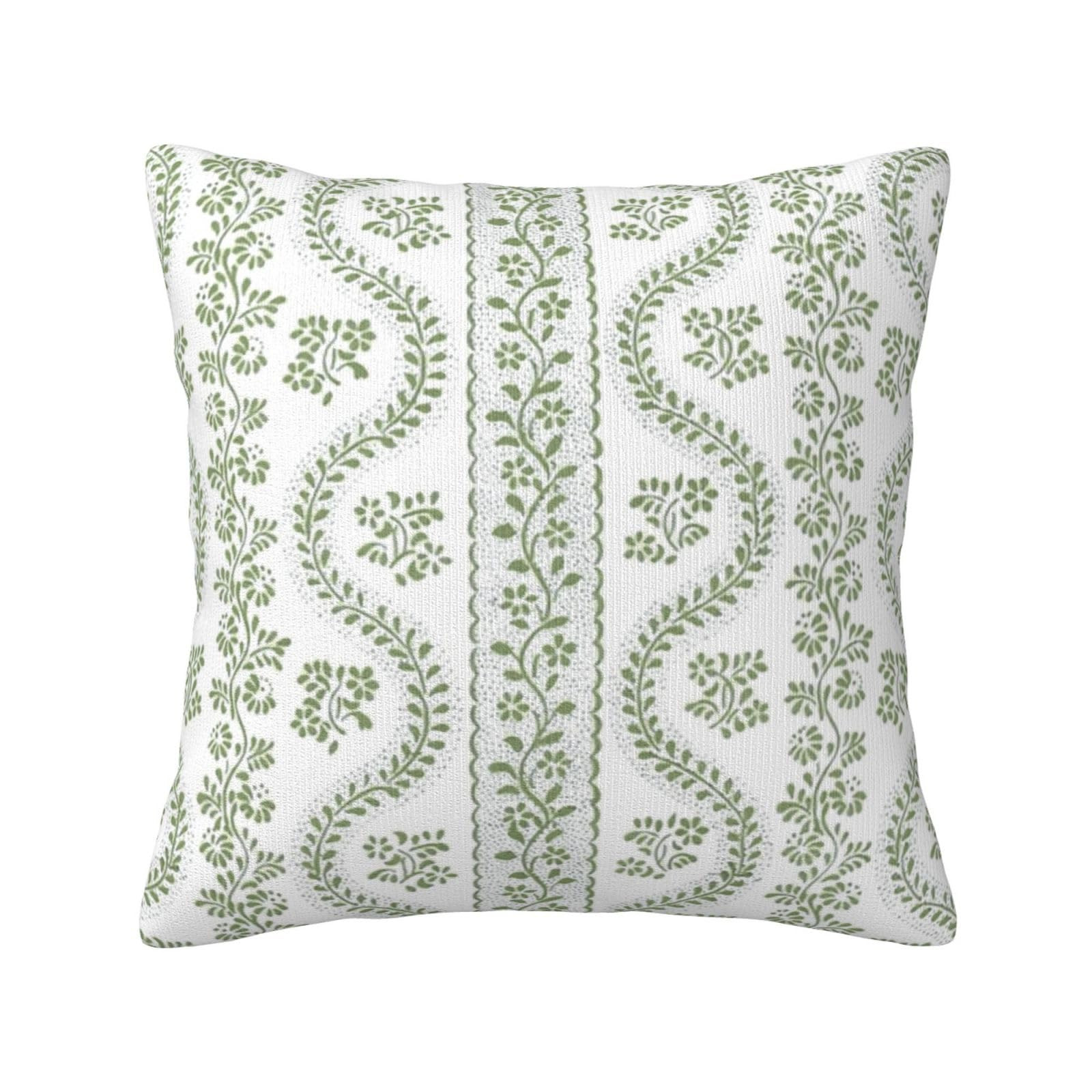 Lettuce Green Boho Geometric Modern Designer Styles Art Farmhouse Decor Throw Pillow Cover, Cushi... | Amazon (US)