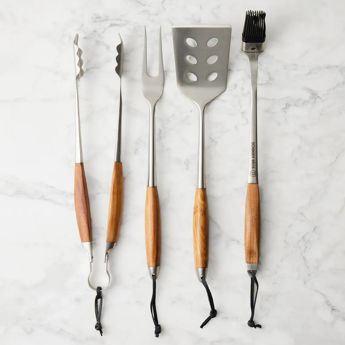 Schmidt Brothers Teak Wood Grill Tool Set | Food52