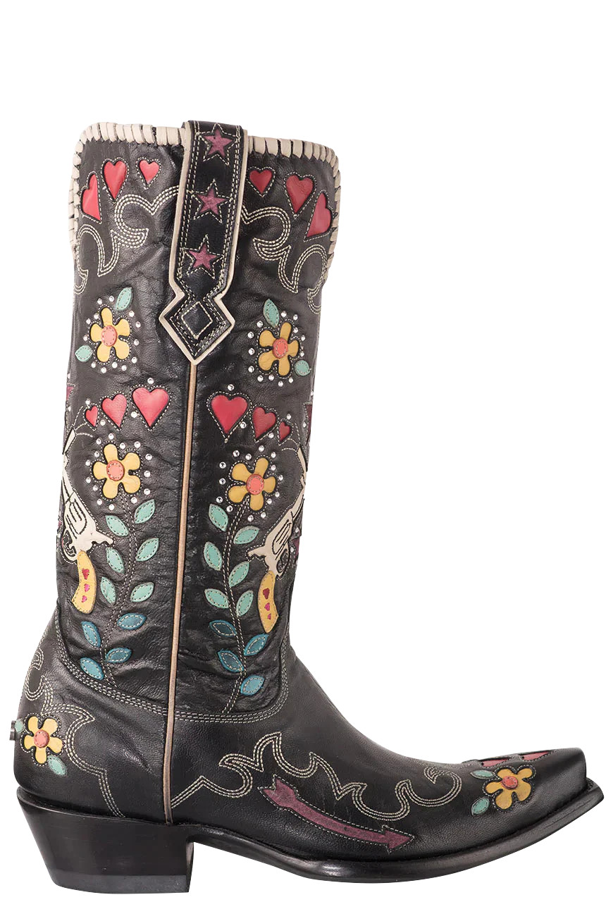 Double D Ranch by Old Gringo Women's Black Goat Bandit Cowgirl Boots | Pinto Ranch | Pinto Ranch