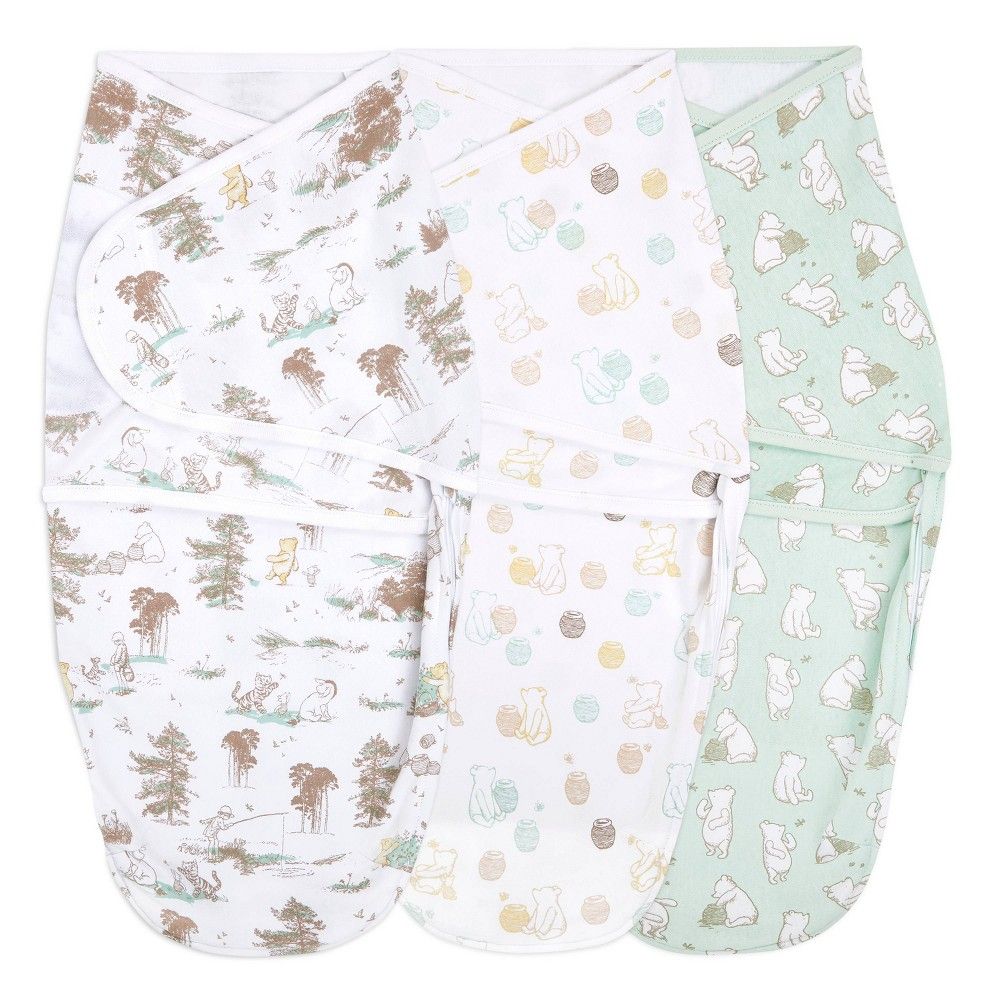 aden + anais Essentials Easy Swaddle Wrap - Winnie The Pooh 0-3 Months 3pk | Target