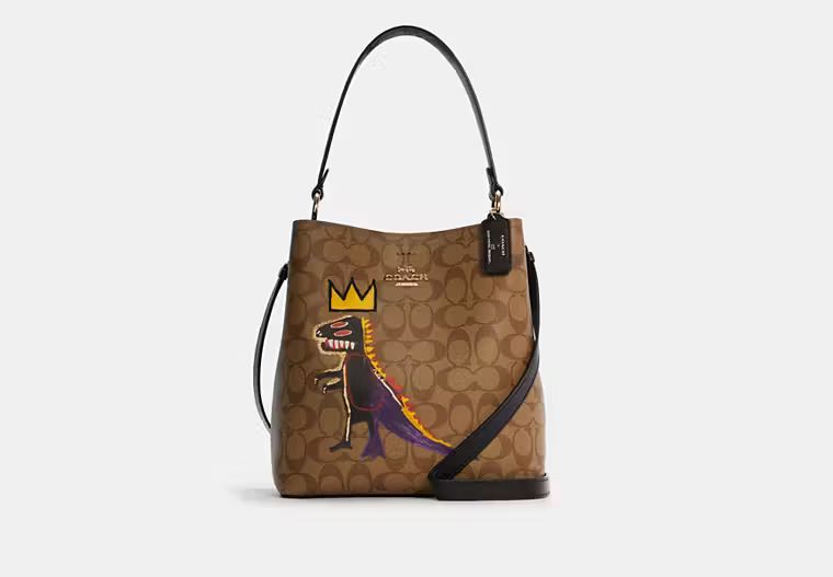 Coach X Jean Michel Basquiat Town Bucket Bag In Signature Canvas | Coach Outlet
