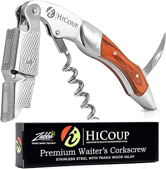 Hicoup Wine Opener - Professional Corkscrews for Wine Bottles w/Foil Cutter and Cap Remover - Man... | Amazon (US)