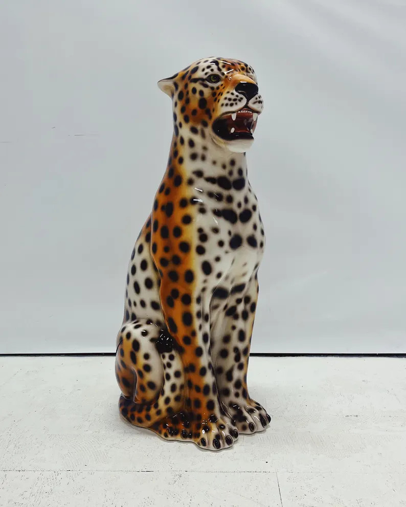 Leopard Statue Ceramic - Etsy | Etsy (Global)