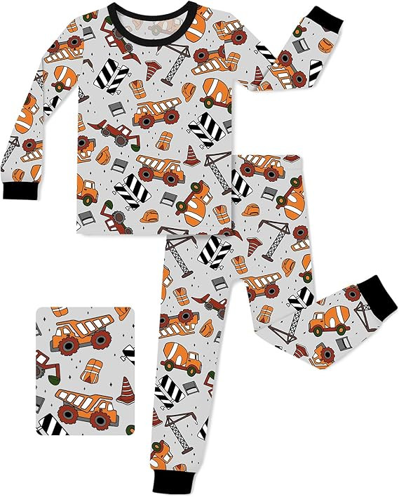 Bamboo Viscose Toddler Pajamas Boys Girls Baby Animal Pjs Sets 12M-8Y Kids 2pcs Long-Sleeve Snug ... | Amazon (US)