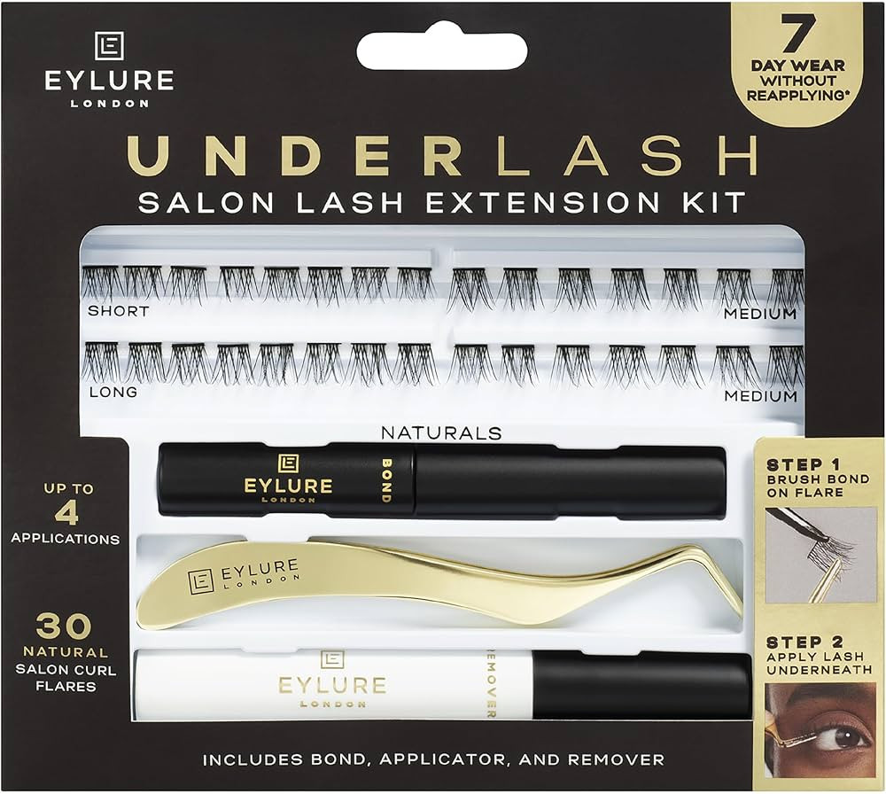 Eylure Underlash Salon Lash Extension Kit, 30 Curl Flares | Includes Bond, Applicator, and Remove... | Amazon (US)