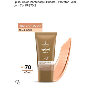 Episol Color Mantecorp Skincare - Protetor Solar com Cor FPS70  - 40 ML | Shopee (BR)