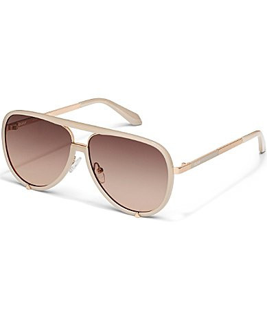 QUAY Unisex High Profile 51mm Aviator Sunglasses - Bone Brown/Fawn | Dillard's
