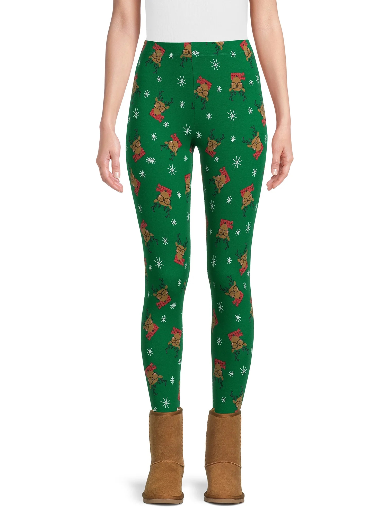 No Boundaries Juniors Holiday Print Leggings - Walmart.com | Walmart (US)
