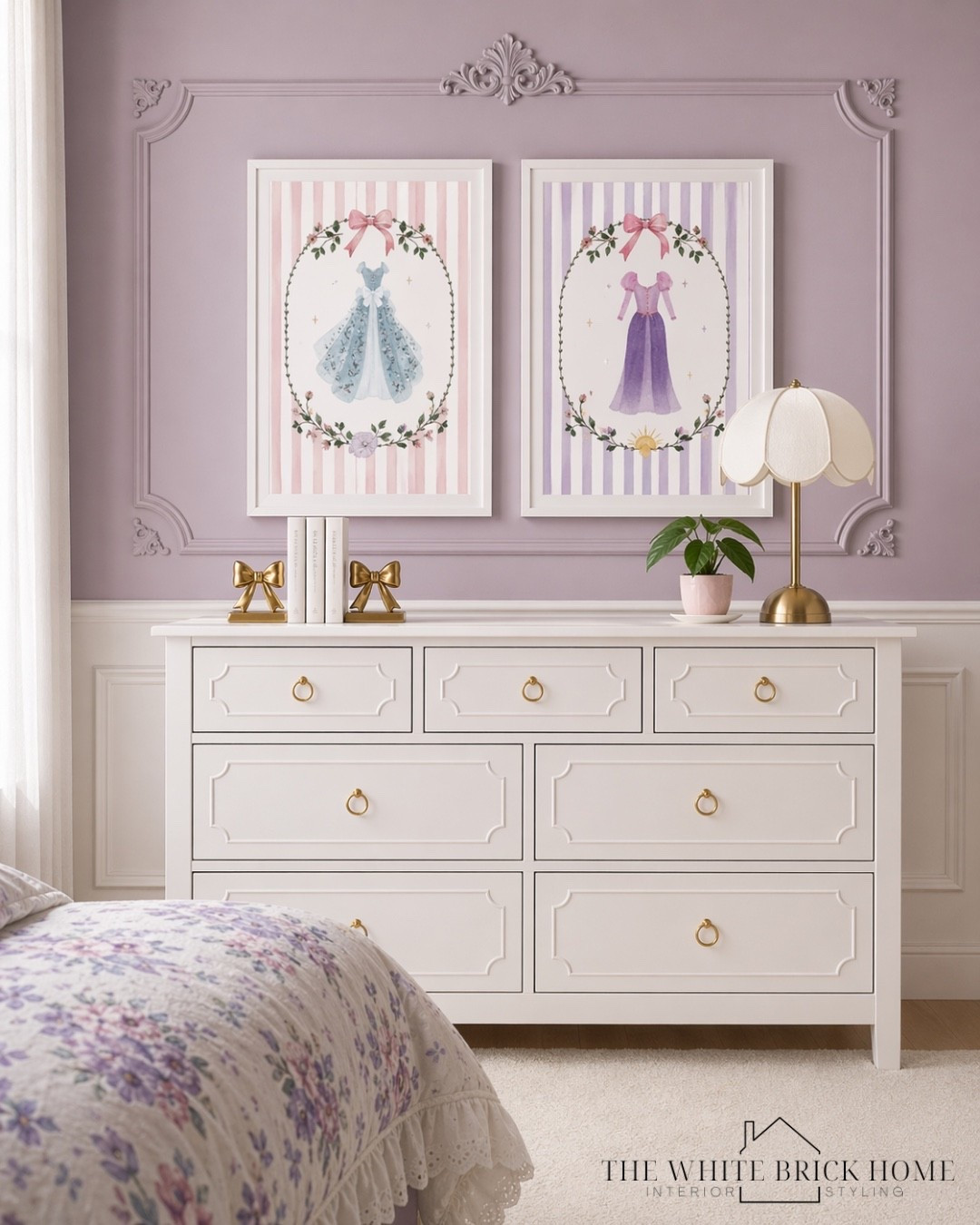 A dreamy, princess inspired bedroom that blends soft pastels, delicate details, and timeless charm for a space tha feels straight out of a fairytale. 
🖤🖤
Girls room, girls bedroom, purple bedroom, girls room dresser, girls room decor, girls room design, girls room wall art, girls room bedding, girls room rug, girls room table lamp, girls room decor, princess bedroom, Disney princess purple bedroom, Disney princess decor, toddler girl, toddler girl bedroom, bedroom, bed, girls room rug, Disney, pottery barn kids, minted, west elm 


#LTKSeasonal #LTKKids #LTKHome