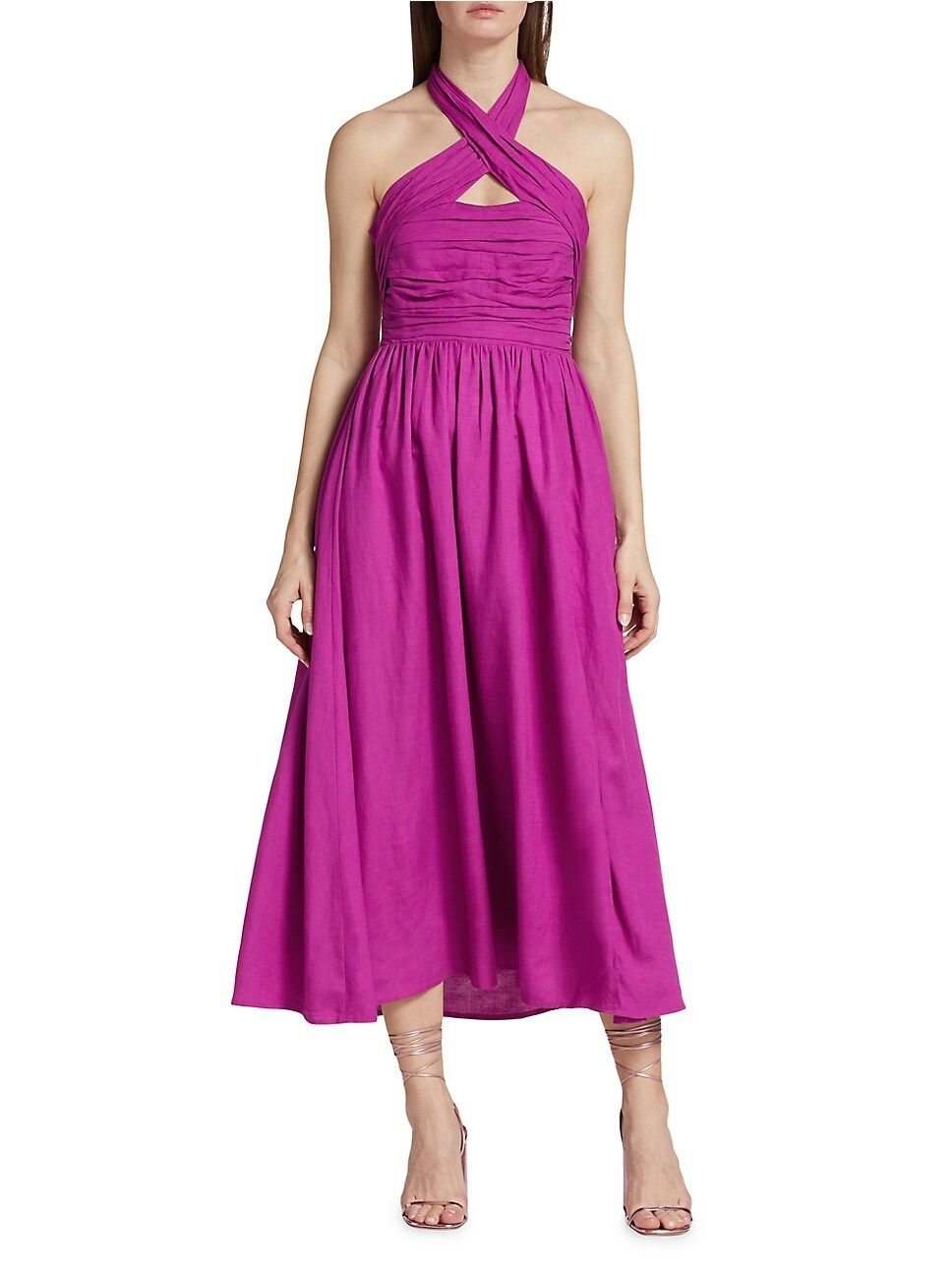 Zaria Halter Midi-Dress | Saks Fifth Avenue