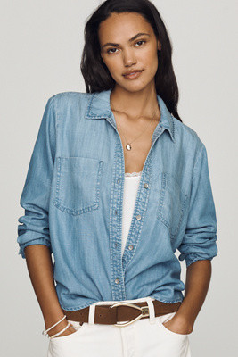 Double-Pocket Denim Buttondown Shirt | Anthropologie (US)