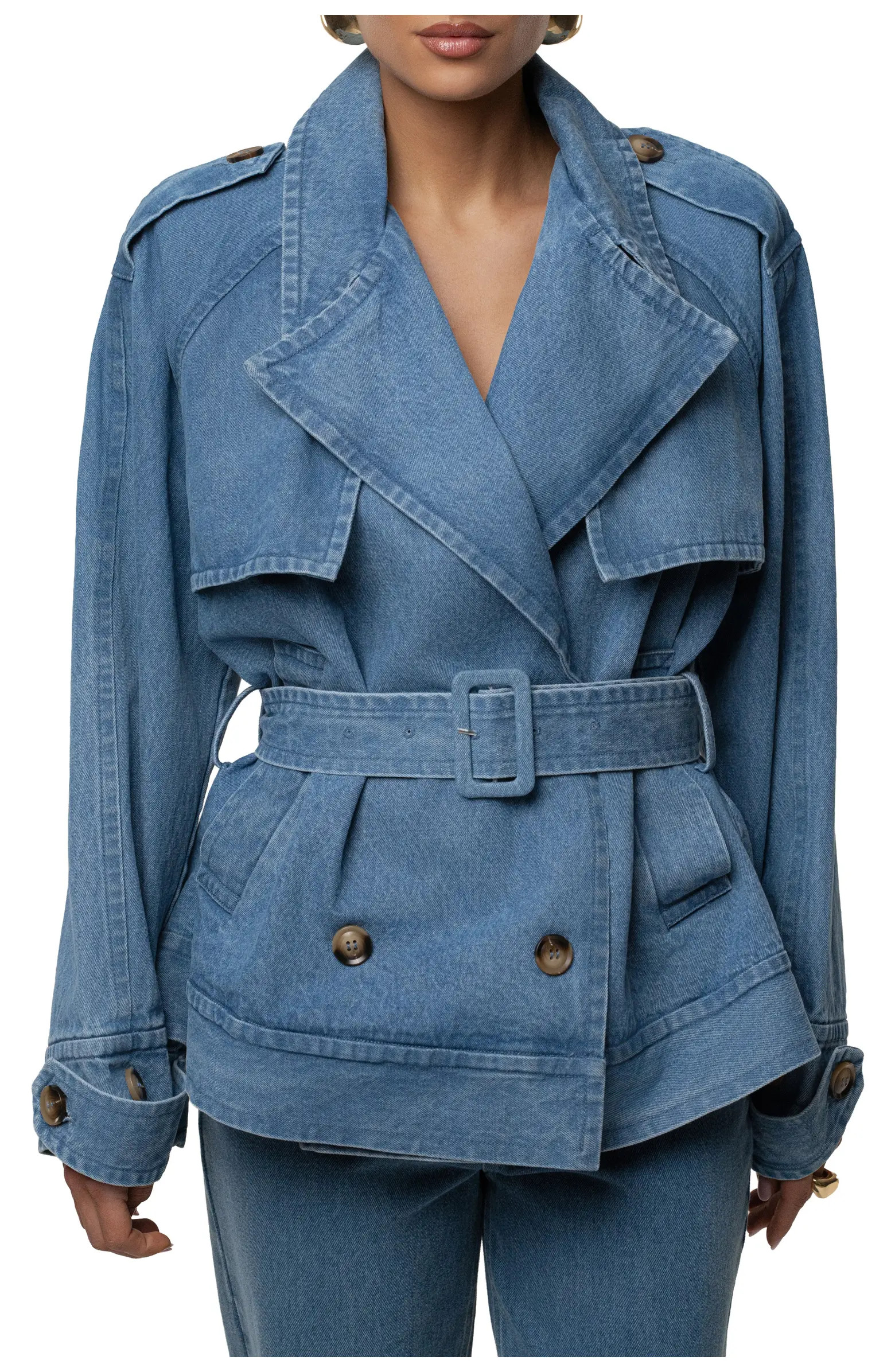 Double Breasted Denim Jacket | Nordstrom