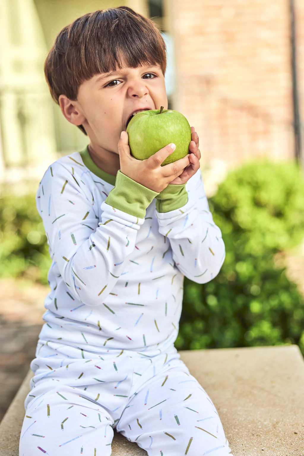Kids Long-Long Set in Pencils | Lake Pajamas