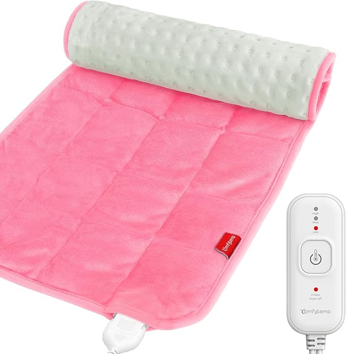 Comfytemp Weighted Heating Pad for Back & Period, FSA Eligible Electric Heat Pad, Valentines Day ... | Amazon (US)