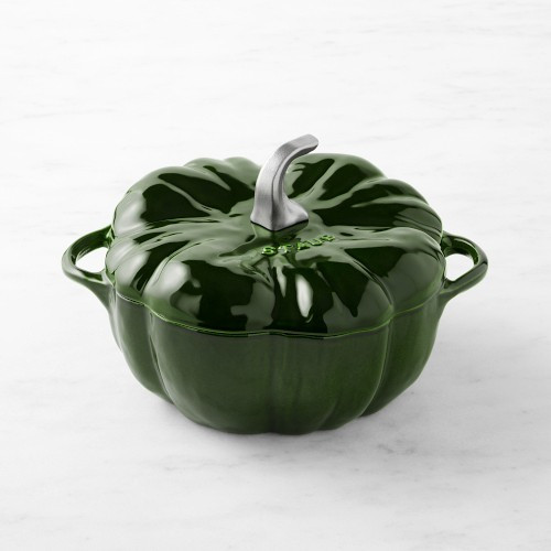 Staub Enameled Cast Iron Pumpkin Cocotte, 3 1/2-Qt., Basil | Williams-Sonoma