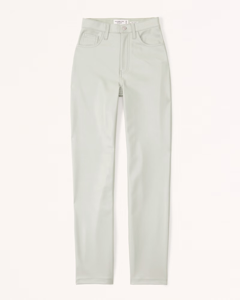 Vegan Leather 90s Straight Pant | Abercrombie & Fitch (US)
