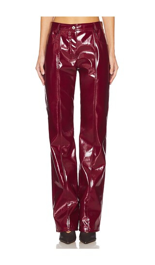 Patent Faux Leather Pant in Bordeaux | Revolve Clothing (Global)