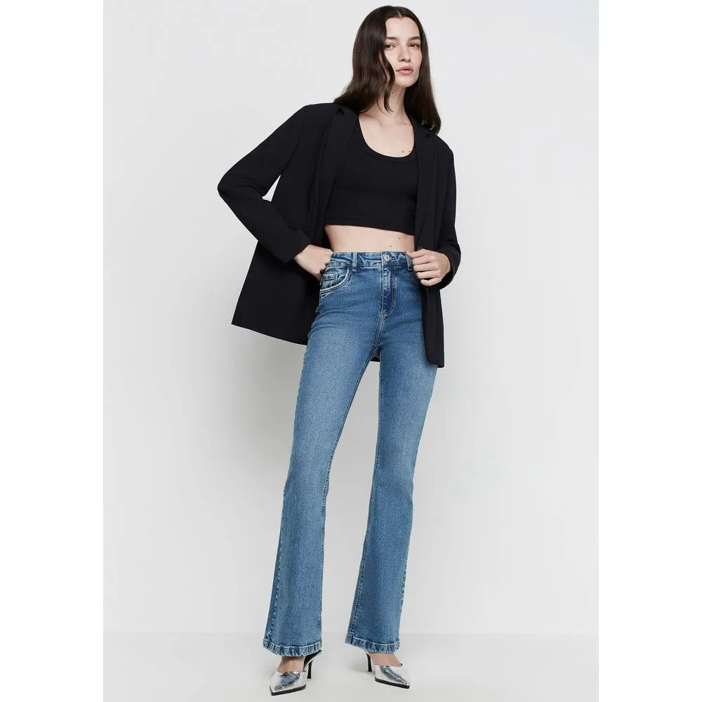 Calça Jeans Flare Slim Cintura Alta - Azul | DzarmHering (BR)